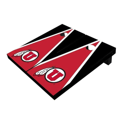 Utah Red And Black Triangle All-Weather Cornhole Boards