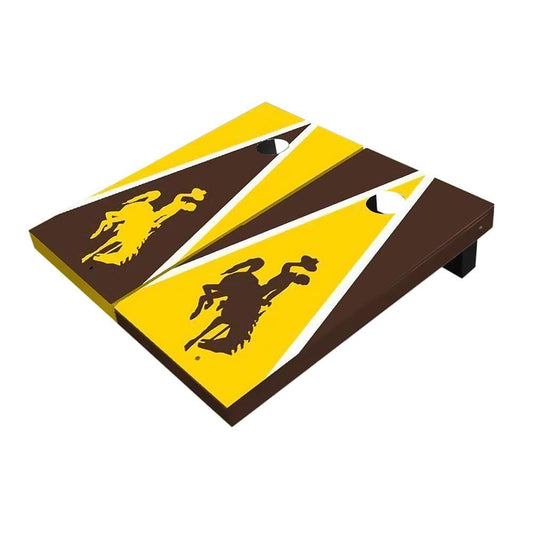 Wyoming Cowboys Triangle Cornhole Boards