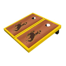 Wyoming Cowboys Gold Rosewood All-Weather Cornhole Boards
