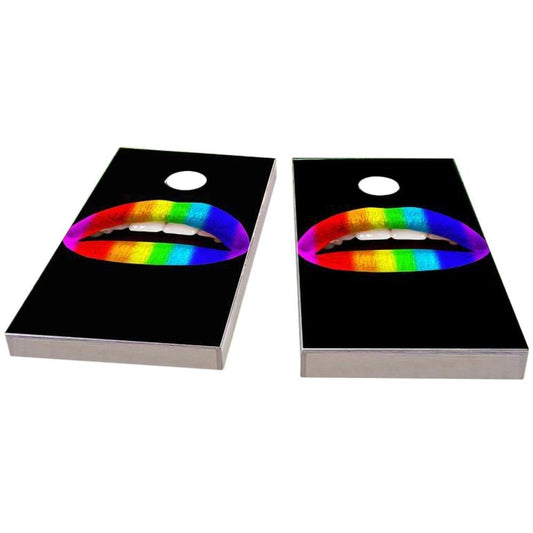 Gay Pride Rainbow Lips All-Weather Cornhole