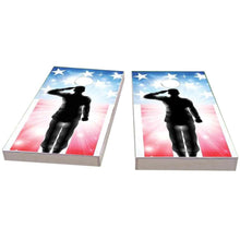 American Flag Soldier Salute All-Weather Cornhole
