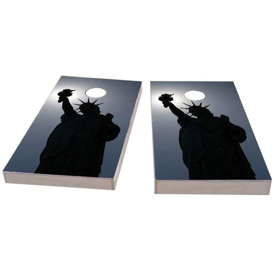 Lady Liberty in Moonlight All-Weather Cornhole