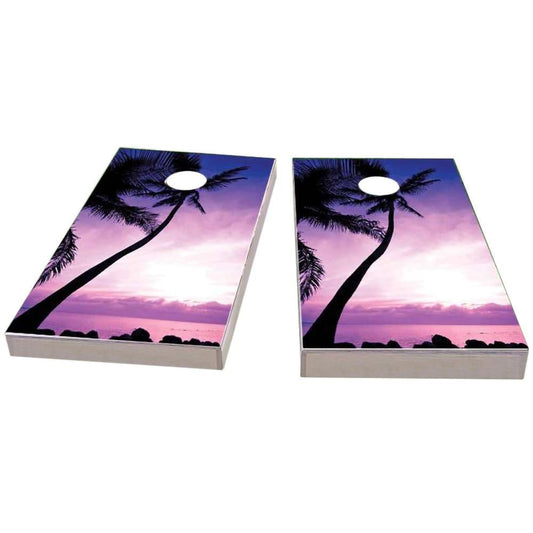 Palm Tree Sunrise Cornhole Boards