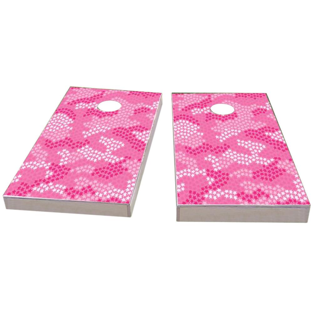 Pink Stars Camo All-Weather Cornhole