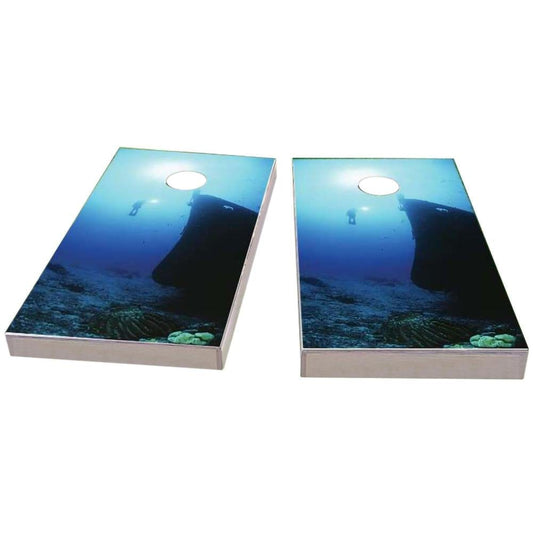 Shipwreck Scuba Dive Cornhole Boards