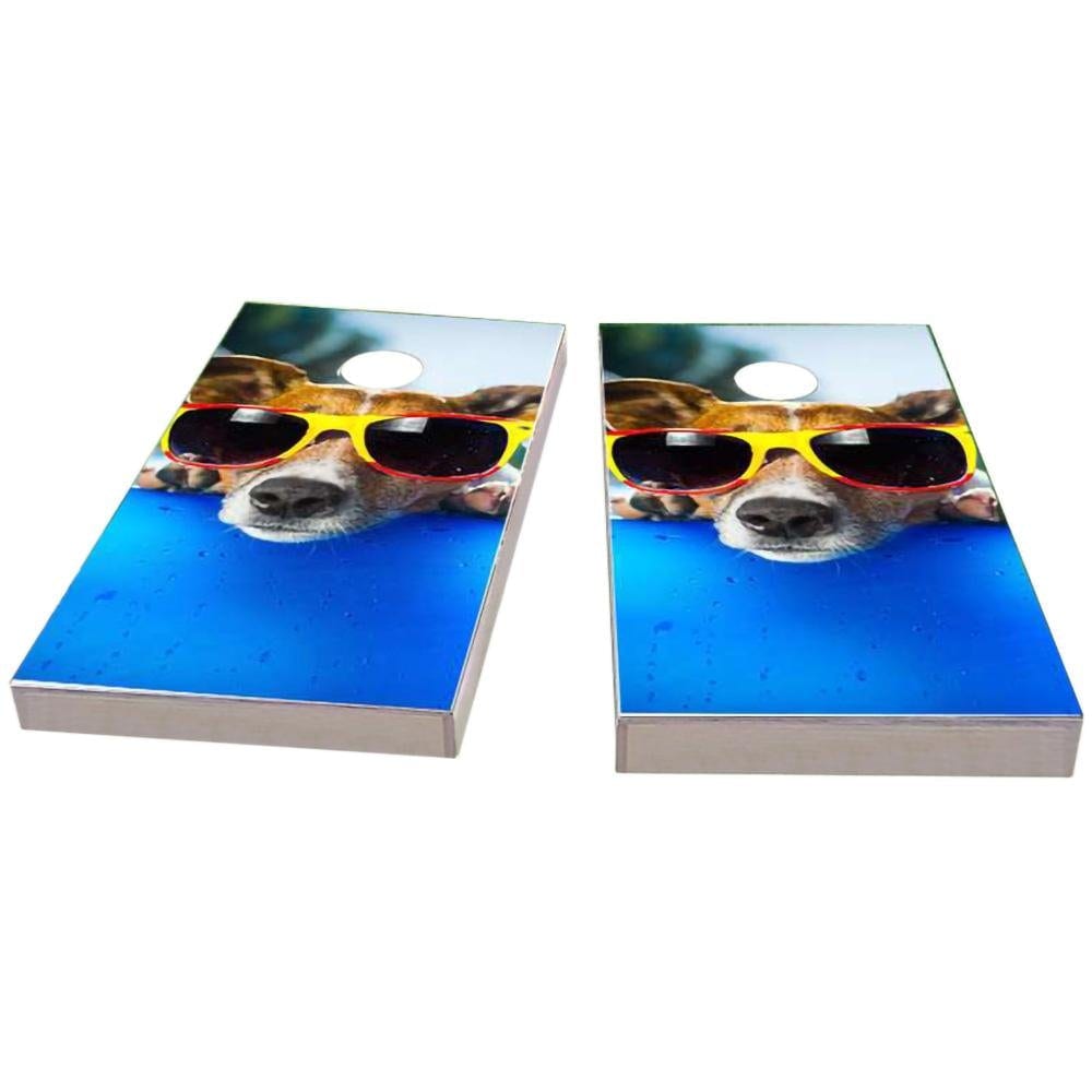 Summer Dog Cornhole Boards