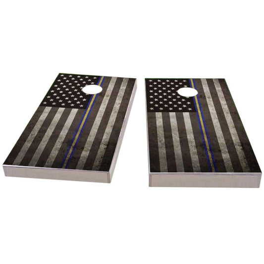 Thin Blue & Yellow (Coast Guard) Line All-Weather Cornhole