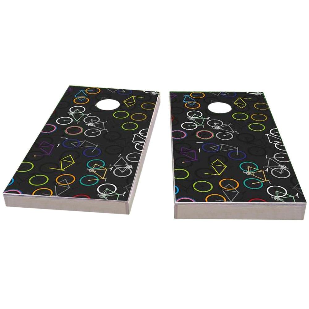 Bicycle Art Cornhole Boards