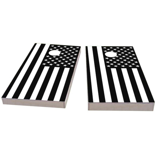 Black & White Flag All-Weather Cornhole