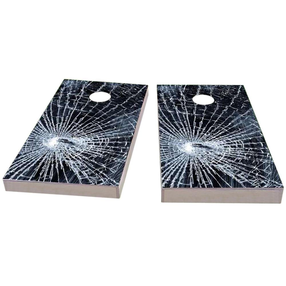 Broken Glass Cornhole Boards