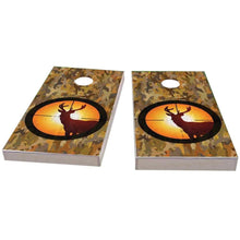 Camo Deer Hunter Cornhole Boards
