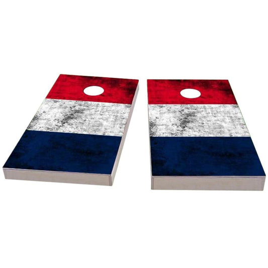 France Worn Flag All-Weather Cornhole