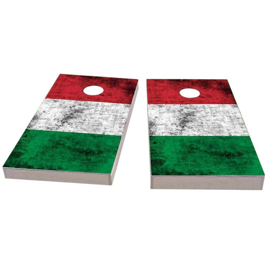 Italy Worn Flag All-Weather Cornhole