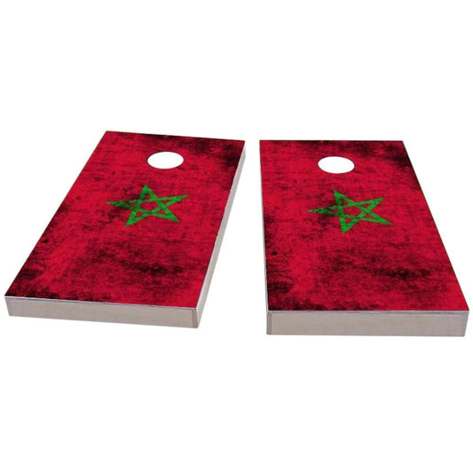 Morocco Worn Flag All-Weather Cornhole