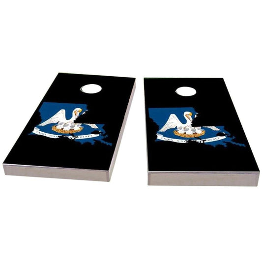 Louisiana Outline (Black) All-Weather Cornhole