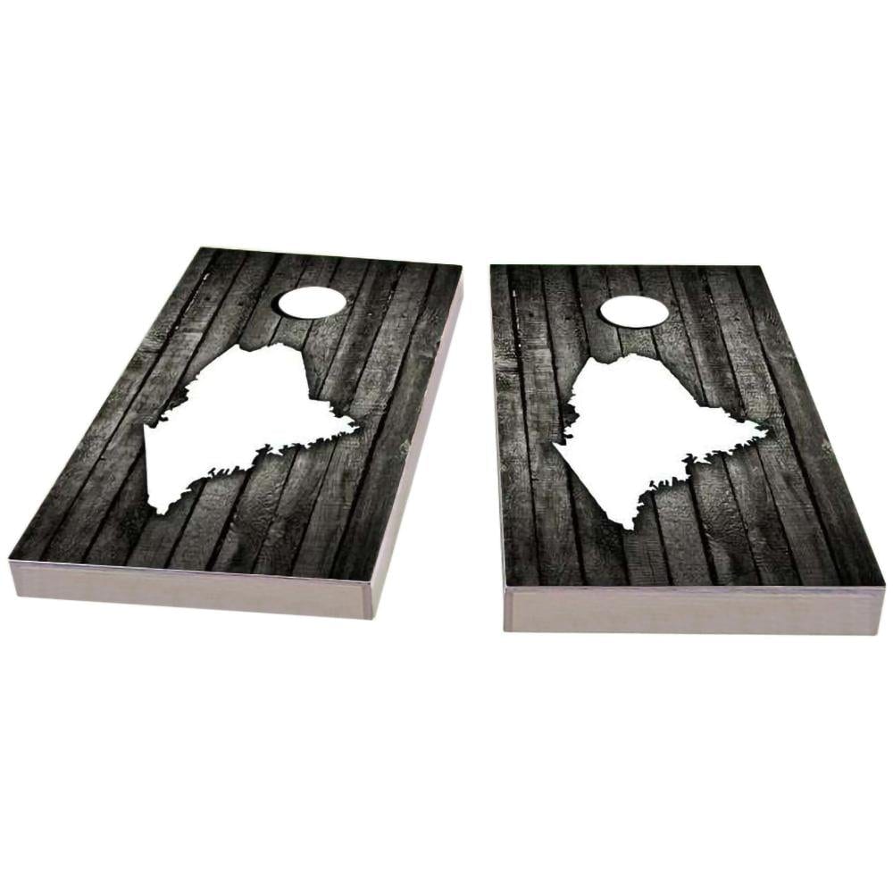 Maine Wood Slat Cornhole Boards