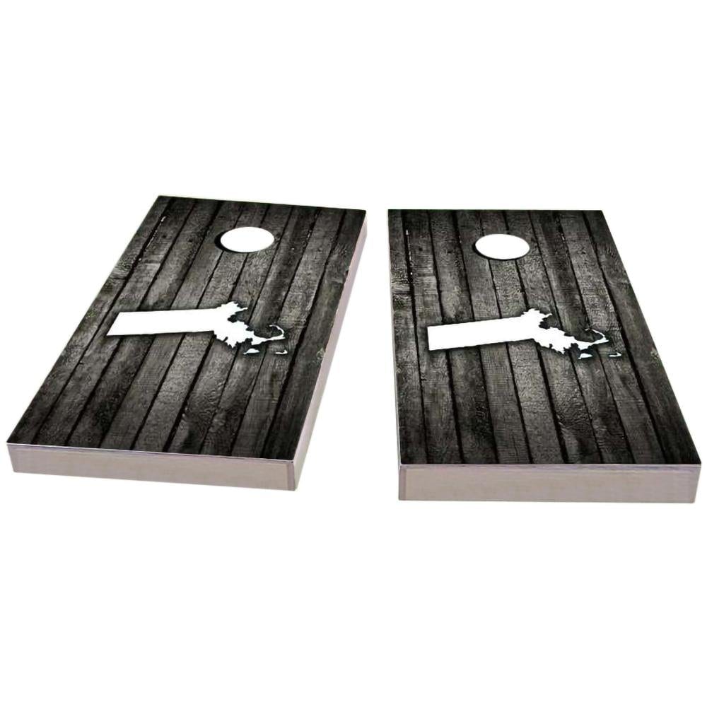 MassachuBoardsts Wood Slat All-Weather Cornhole