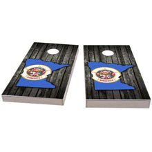 Minnesota Wood Slate & Map All-Weather Cornhole
