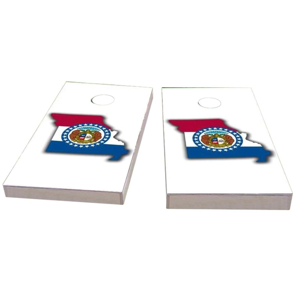 Missouri Outline (White) Cornhole Boards