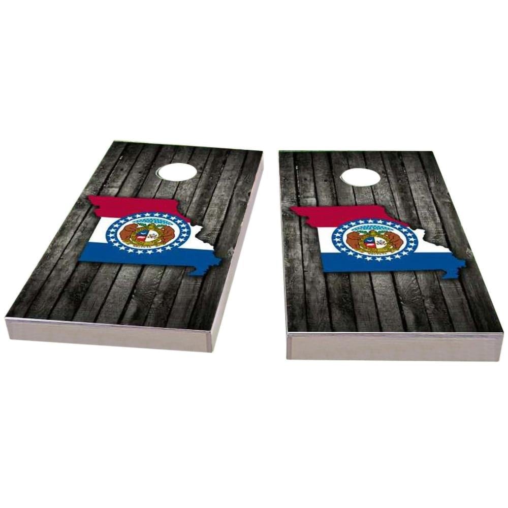 Missouri Wood Slate & Map All-Weather Cornhole