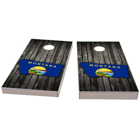 Montana Wood Slate & Map All-Weather Cornhole