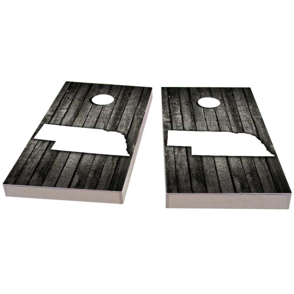 Nebraska Wood Slat Cornhole Boards