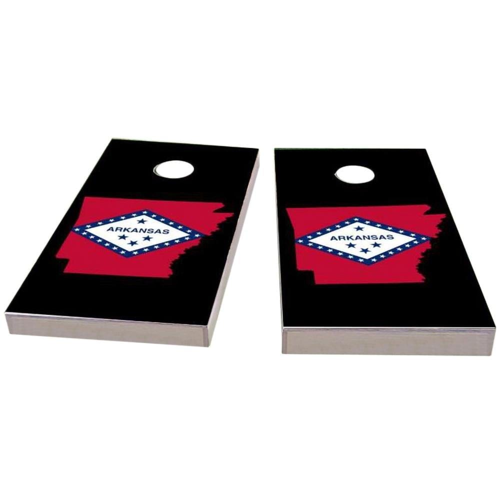 Arkansas Outline (Black) All-Weather Cornhole