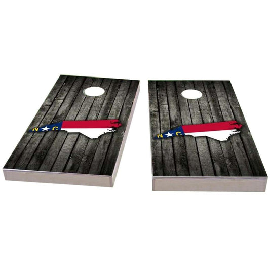 North Carolina Wood Slate & Map All-Weather Cornhole