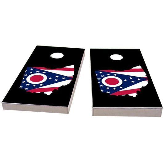 Ohio Outline (Black) All-Weather Cornhole