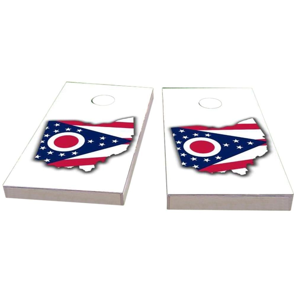 Ohio Outline (White) All-Weather Cornhole