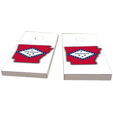 Arkansas Outline (White) Cornhole Boards
