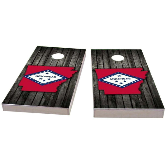 Arkansas Wood Slate & Map All-Weather Cornhole