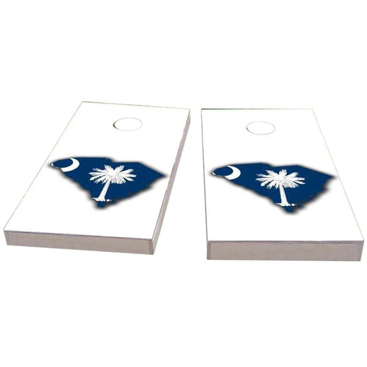 South Carolina Outline (White) All-Weather Cornhole