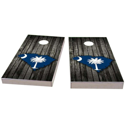 South Carolina Wood Slate & Map All-Weather Cornhole