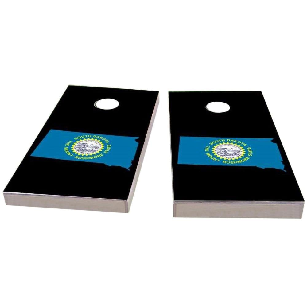 South Dakota Outline (Black) All-Weather Cornhole