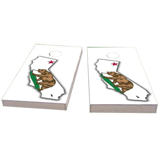 California Outline (White) All-Weather Cornhole