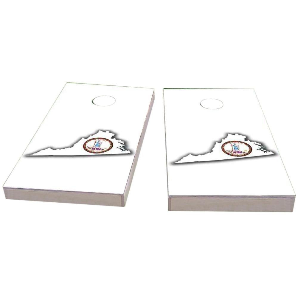 Virginia Outline (White) All-Weather Cornhole