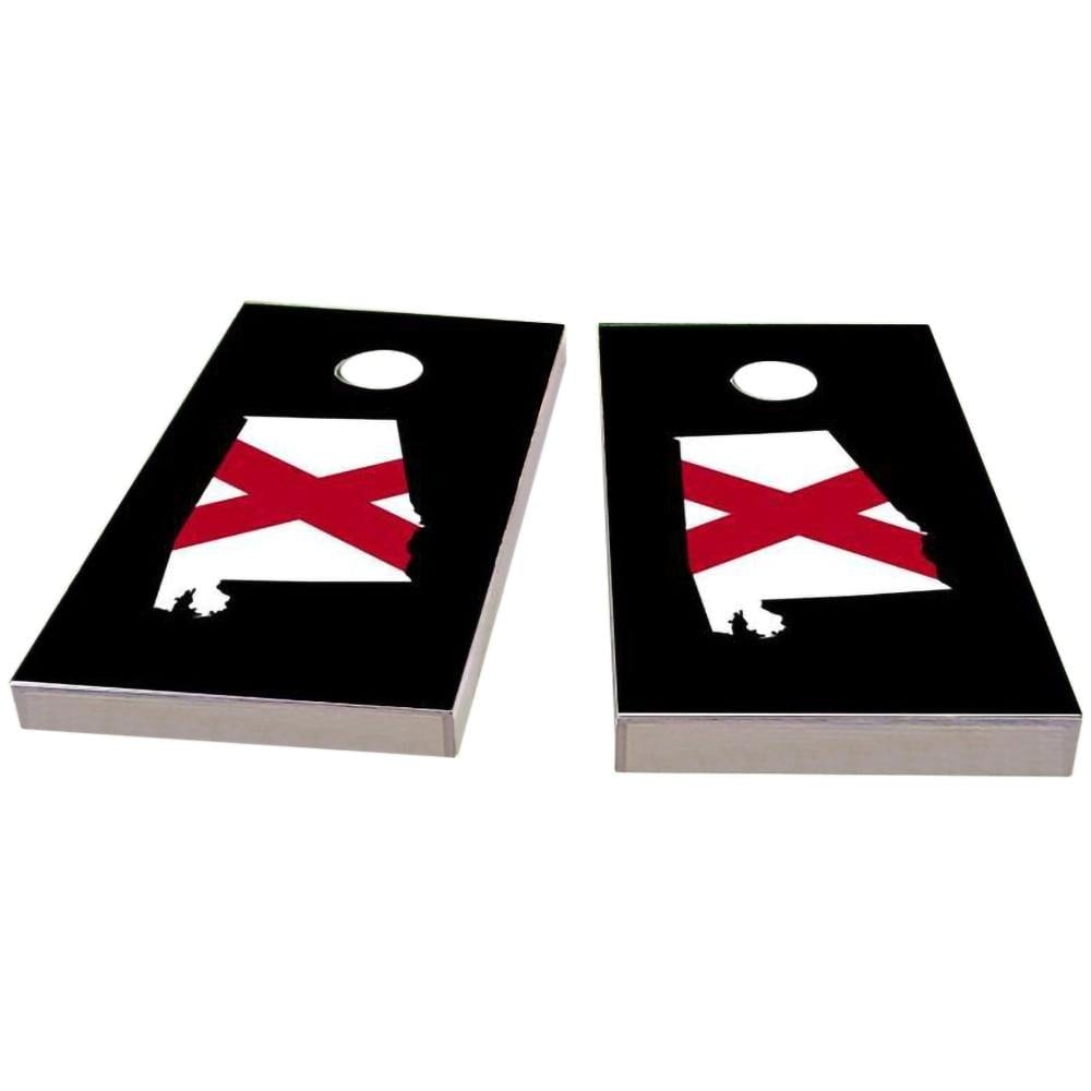 Alabama Outline (Black) Cornhole Boards