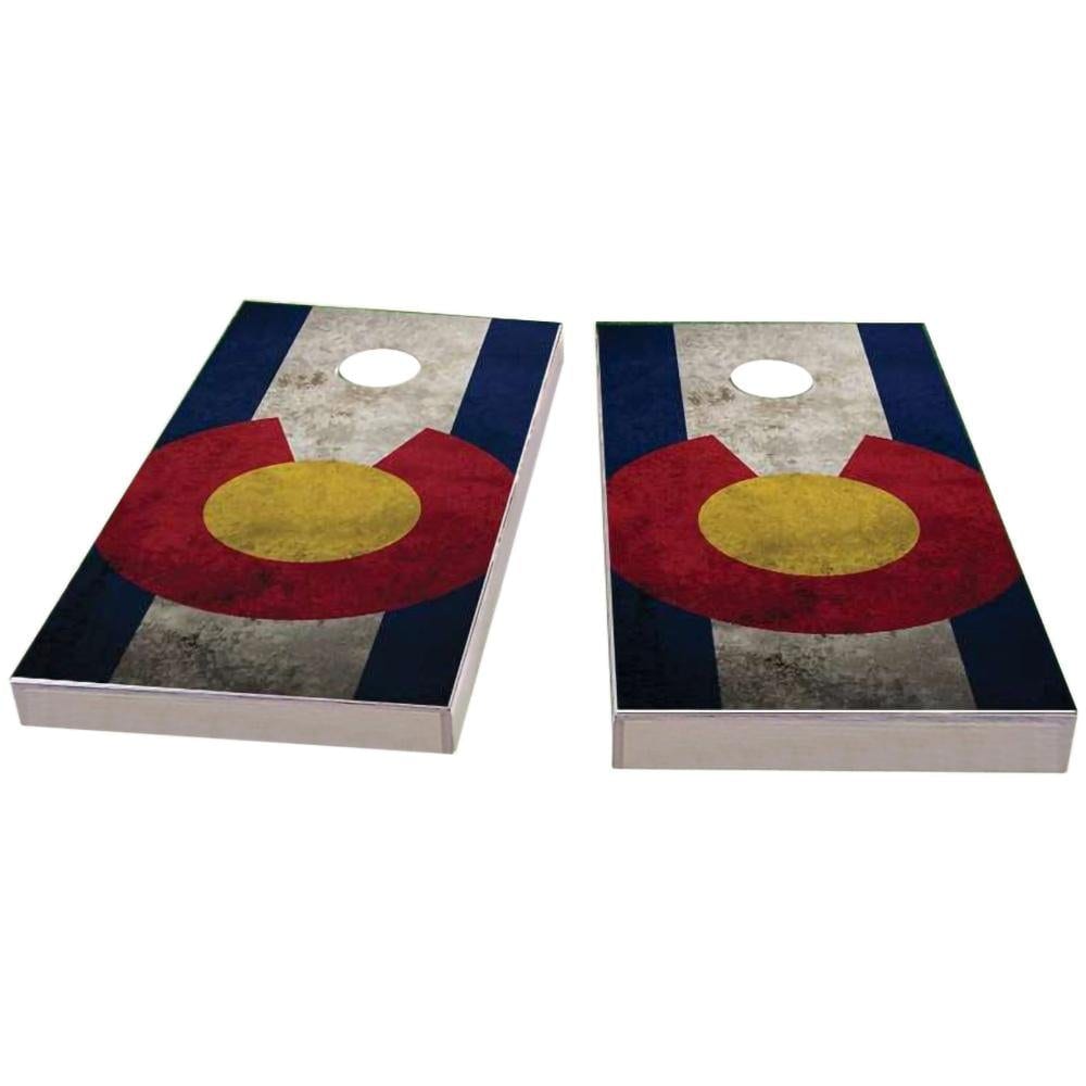 Colorado Worn Flag All-Weather Cornhole