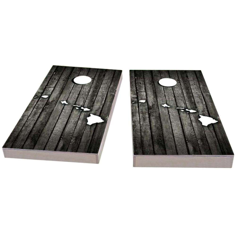 Hawaii Wood Slat All-Weather Cornhole