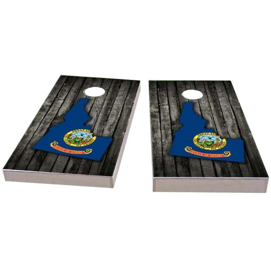 Idaho Wood Slate & Map All-Weather Cornhole