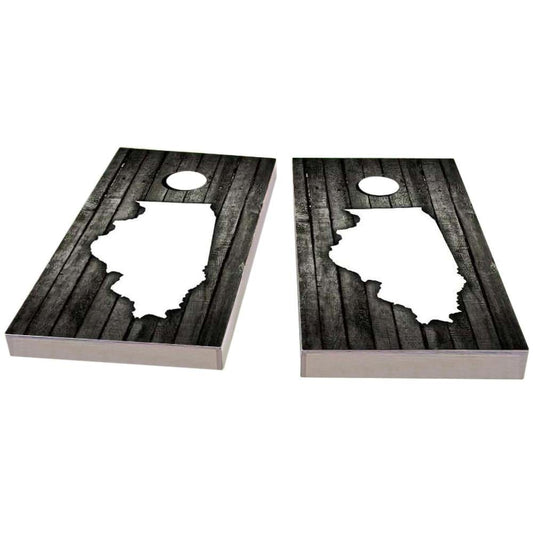 Illinois Wood Slat All-Weather Cornhole