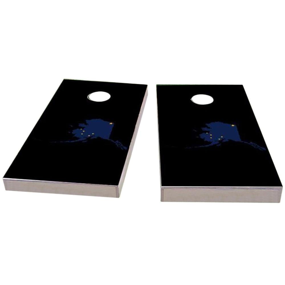 Alaska Outline (Black) All-Weather Cornhole