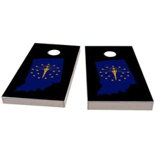 Indiana Outline (Black) All-Weather Cornhole
