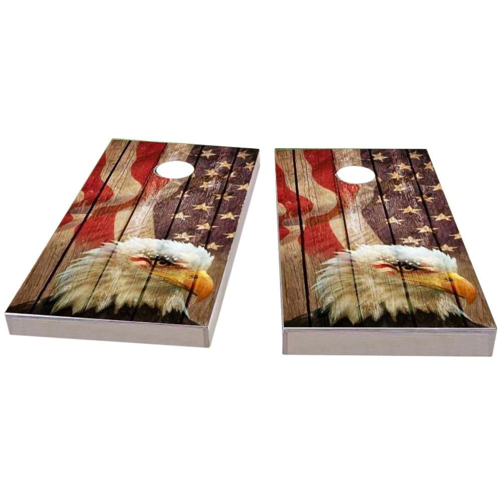 American Flag Distressed Eagle All-Weather Cornhole