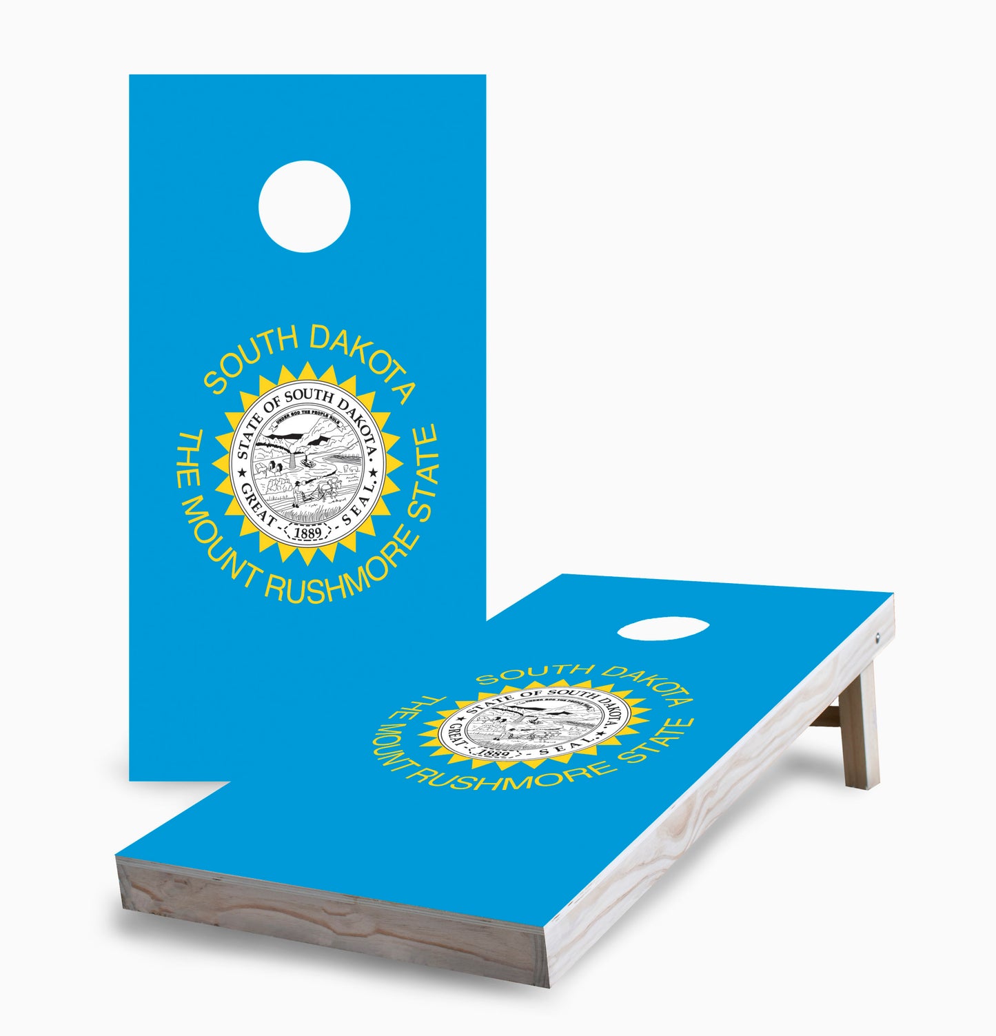 South Dakota State Flag Cornhole Boards