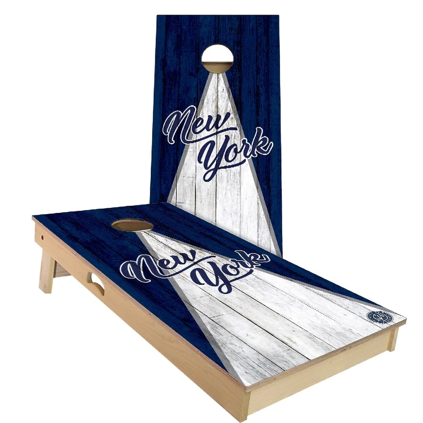 New York Triangle Baseball Weatherproof Cornhole Boards