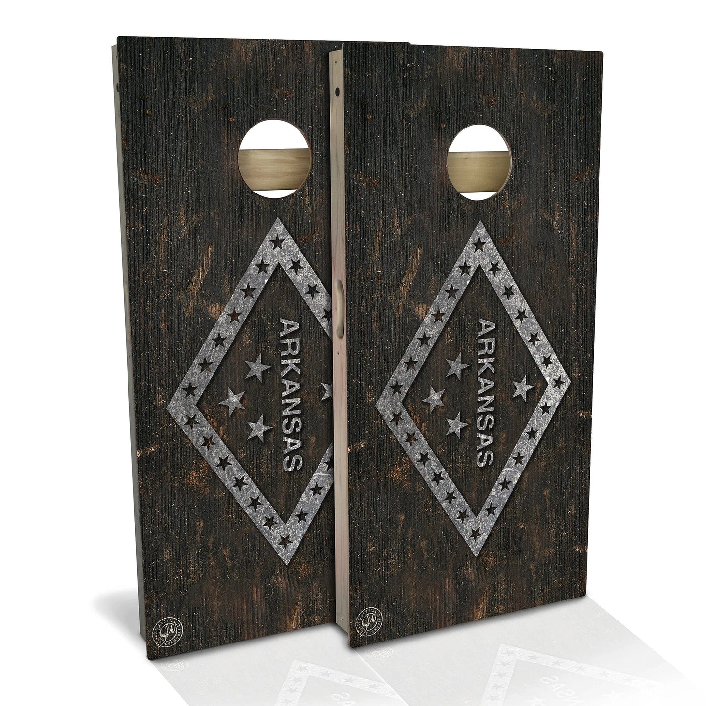 Arkansas Flag Rustic Cornhole Boards