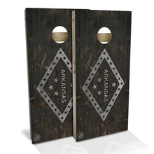 Arkansas Flag Rustic Cornhole Boards
