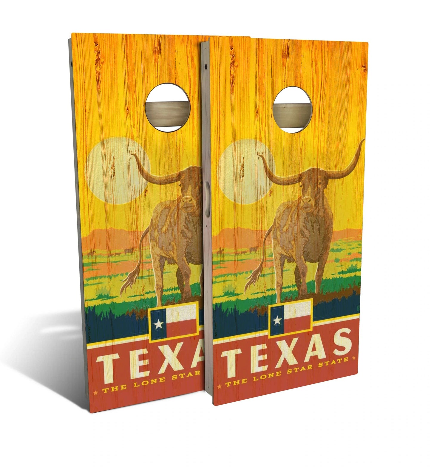 Texas State Pride Cornhole Boards